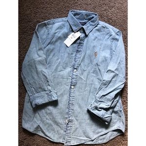 NWT Polo Ralph Lauren denim button down shirt